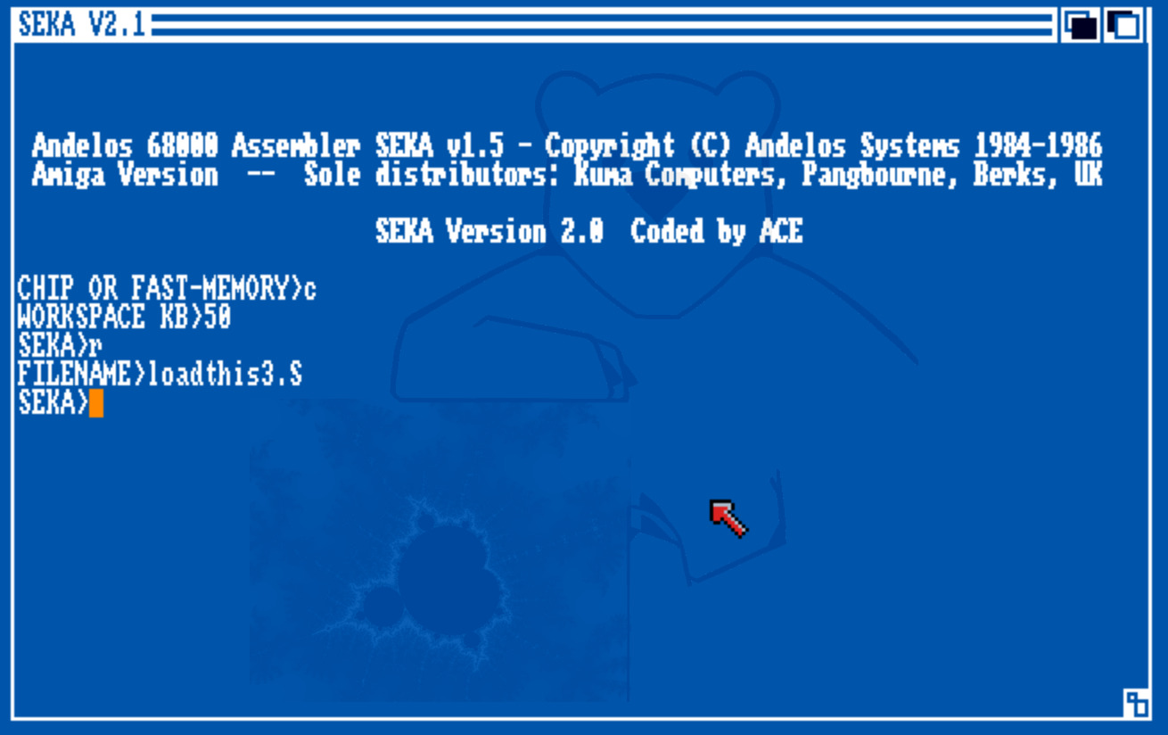 Kuma K-SEKA Assembler 2.1 - Programmstart